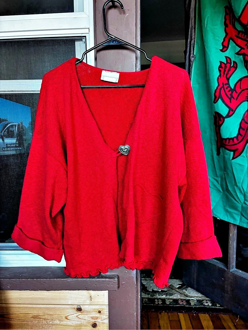 ADORABLE & UNIQUE Coldwater Creek Red Cardigan ❤️